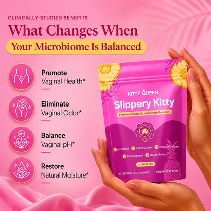 Kitty Queen® Slippery Kitty Vaginal Probiotic and Moisture Gummies, 60 Count